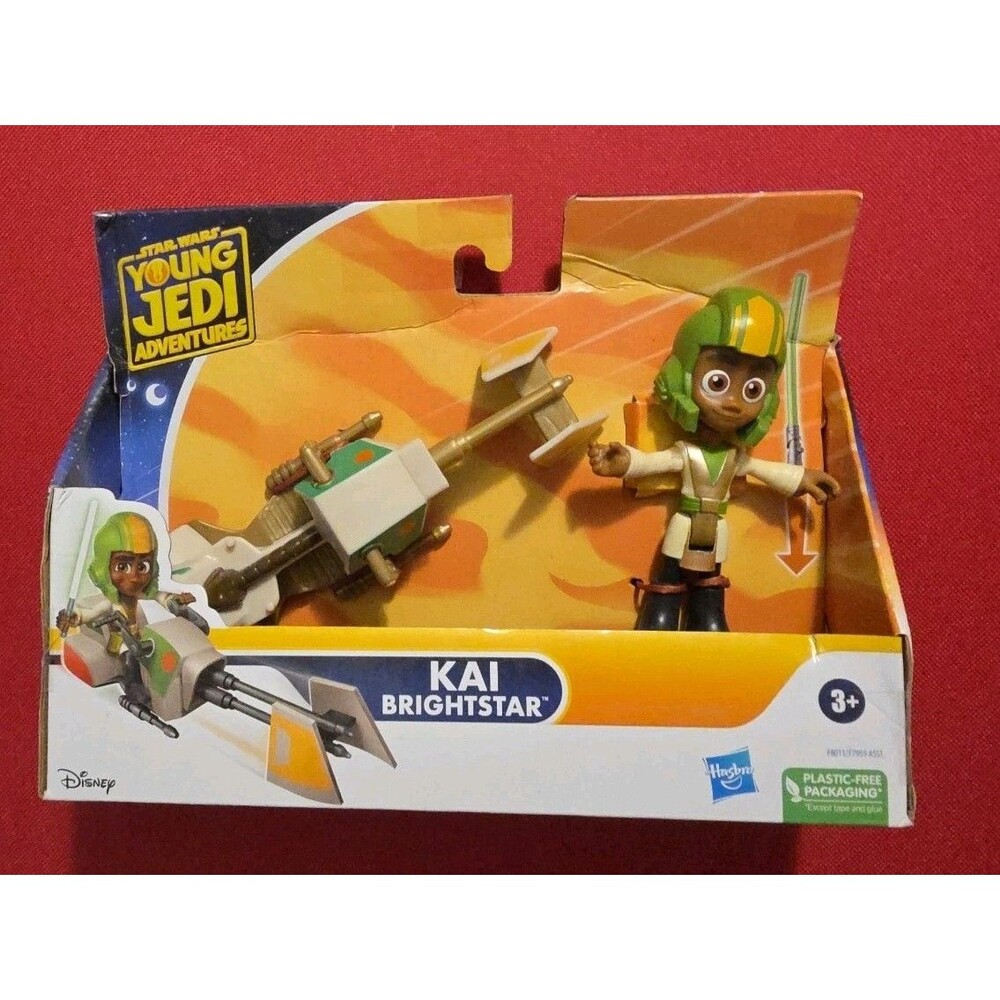 Star Wars Young Jedi Adventures Kai Brightstar and Speeder Bike Vehicle Set New